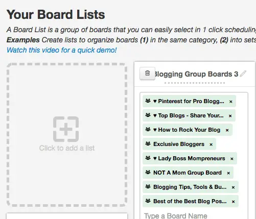 Tailwind Board List Feature