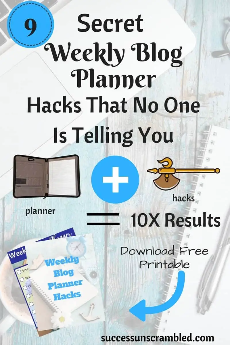 Do you really know how to use your weekly blog planner? What if I told you that you are missing 9 important hacks that will take your blog from good to great? Check out these unheard of blogging tips to add to your blog planner that will grow your blog traffic and give you the efficiencies you need for entrepreneurial success