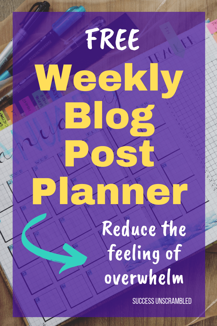 Free Weekly Blog Post Planner
