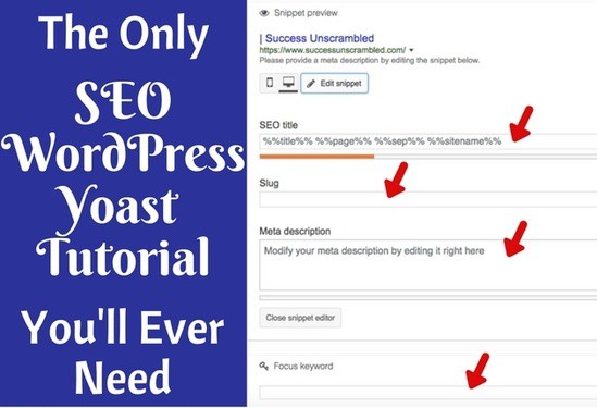 a screenshot of Yoast plugin on WordPress