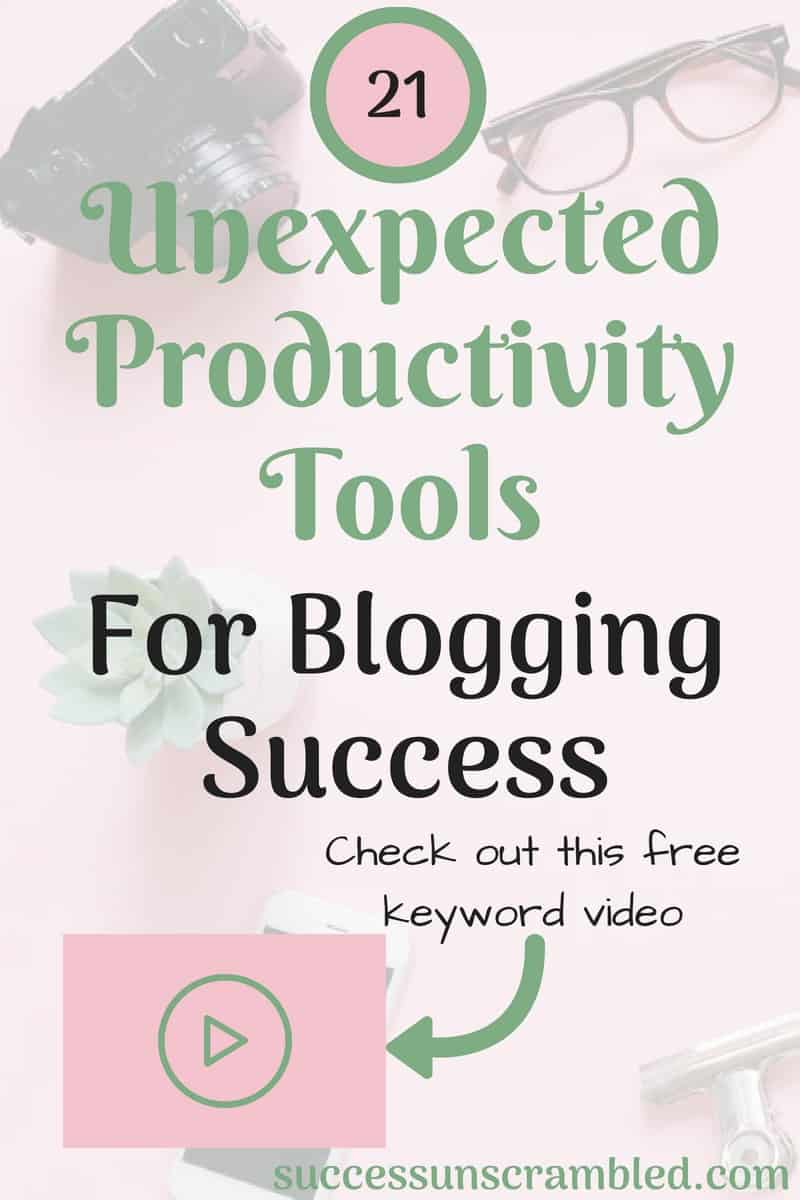 Are you concerned about time management? Check out these 21 productivity tools for the ambitious blogger. From keyword research, starting a blog, publishing a blog, blog traffic, project management, creating images, content upgrades, printables, video, pdf and content creation. Check out the free video.