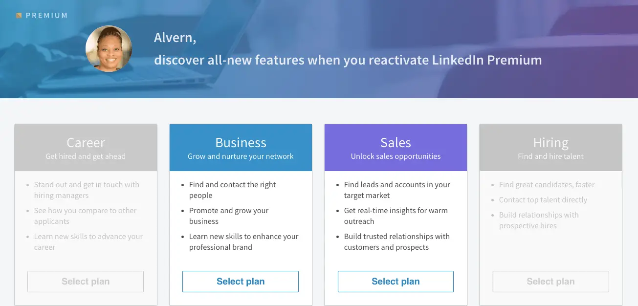 LinkedIn Premium Business Plans