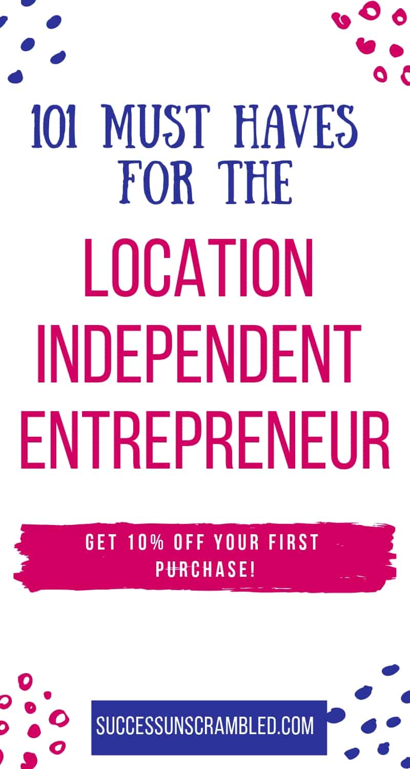 Are you thinking of becoming a location independent entrepreneur? Grab over 101 ideas, tips, must-haves and tricks to accelerate your journey. From career prospects, location independent jobs, best places for the location independent lifestyle and even a few productivity apps. Also, join my VIP program and get 10% off your first purchase.