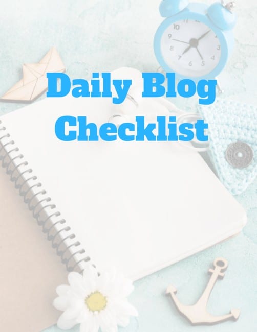 Daily Blog Checklist Cover