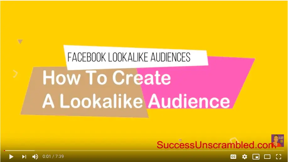 Facebook Lookalike Audiences - video