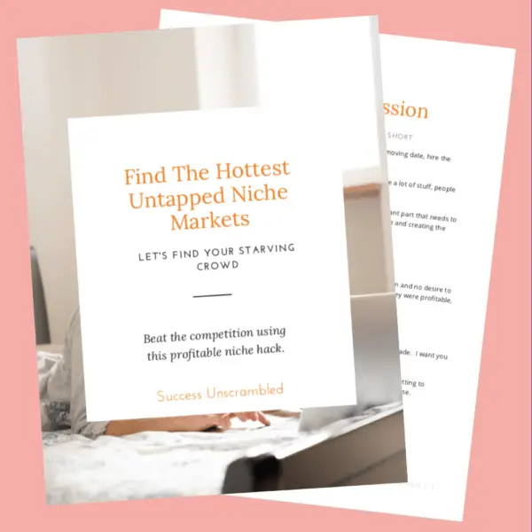 Find The Hottest Untapped Niche Markets - preview - pink bg