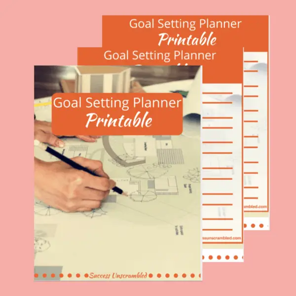 Goal Setting Planner Printable Template - sale item - pink bg