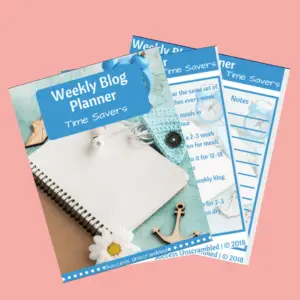 Weekly Blog Planner time savers template - sale item - pink