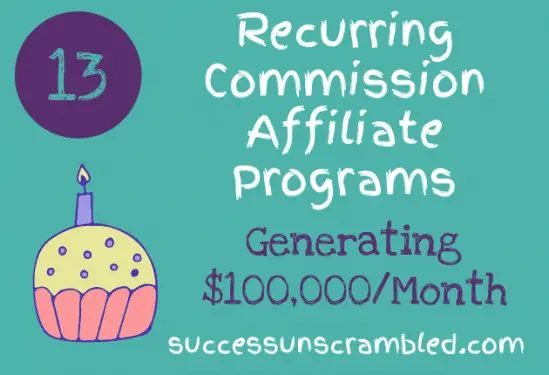 13 Recurring Commission Affiliate Programs Generating $100,000 Month