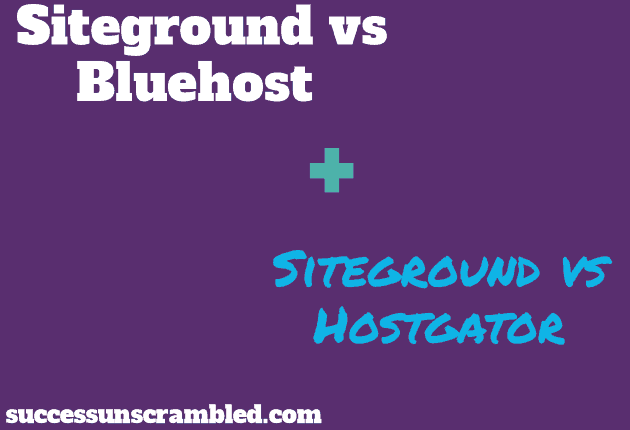 Siteground vs Bluehost vs Hostgator