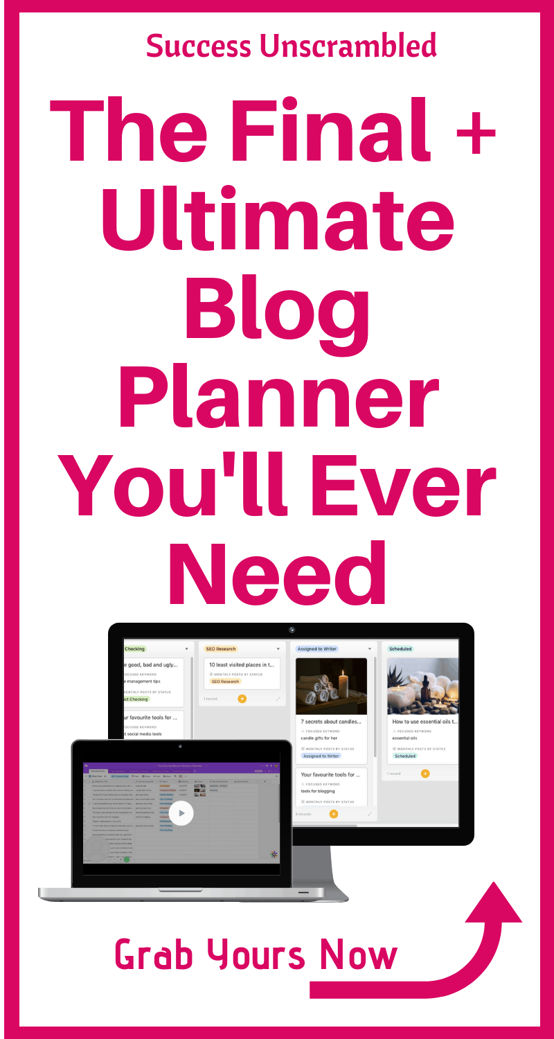 You have been trying to find the perfect blog planner for the last 12 months to 5 years but all of them seem to be missing something. Maybe the ability to integrate your blog content with the marketing or the blog planner seems to be missing space for goal setting or achievements. If you ever wished that you can take a template and customised it to your specific needs then this may just be the blog planner for you. #blogplanner #printable #goals #editorialcalendar