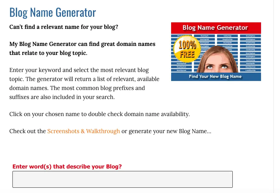 Cool names ideas - blog name generator