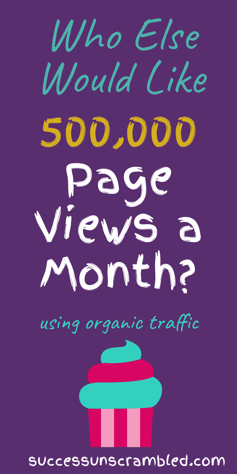 who else wants 500,000 page views of organic traffic