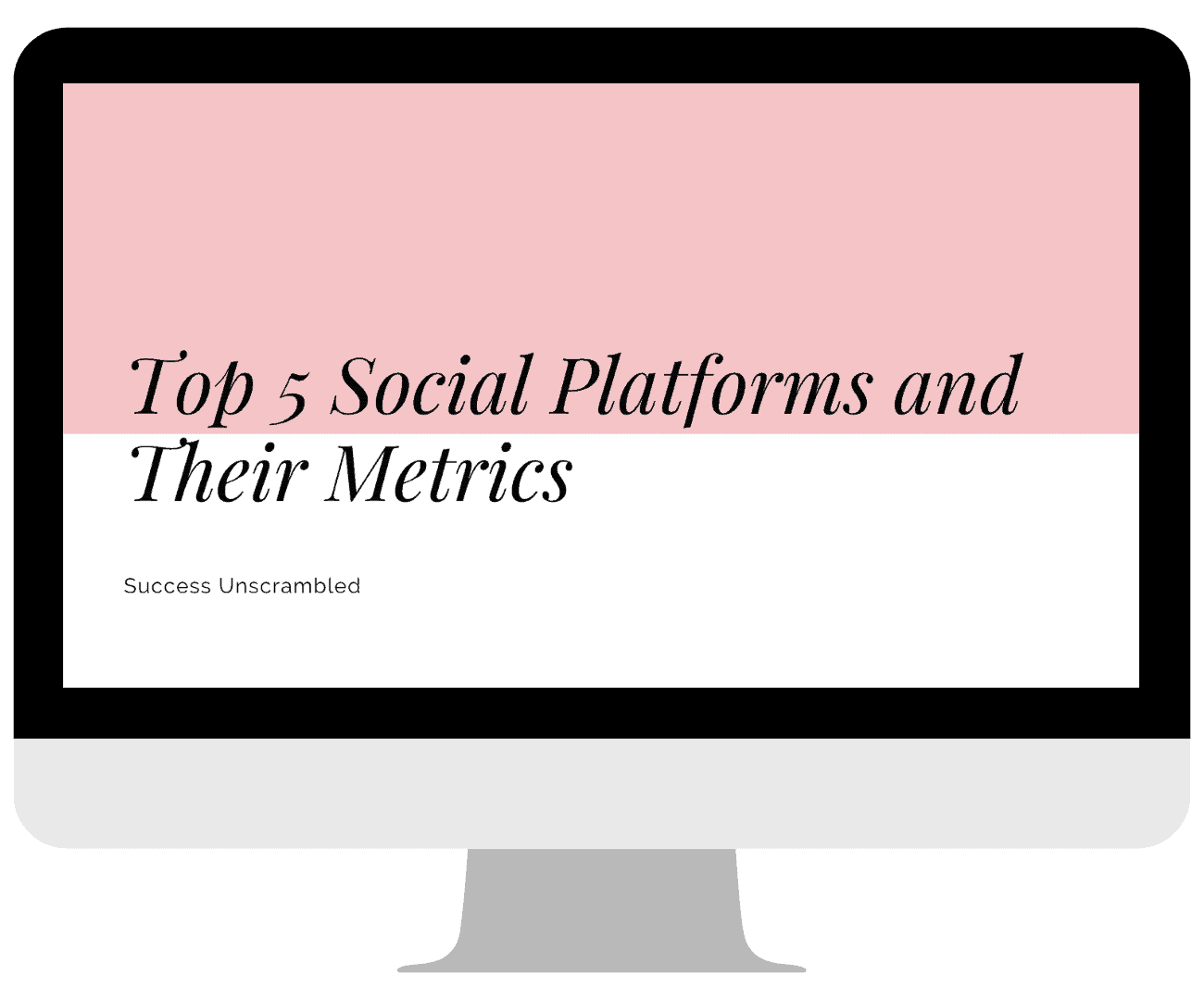 Social metrics presentation for portfolio
