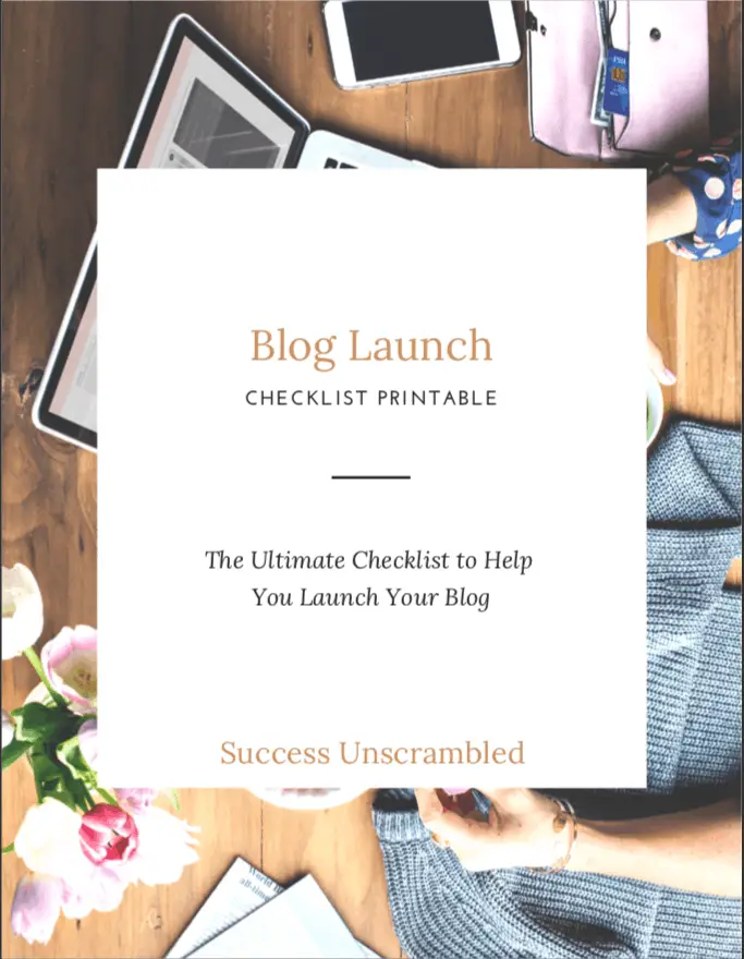 Blog Launch Checklist Printable - cover