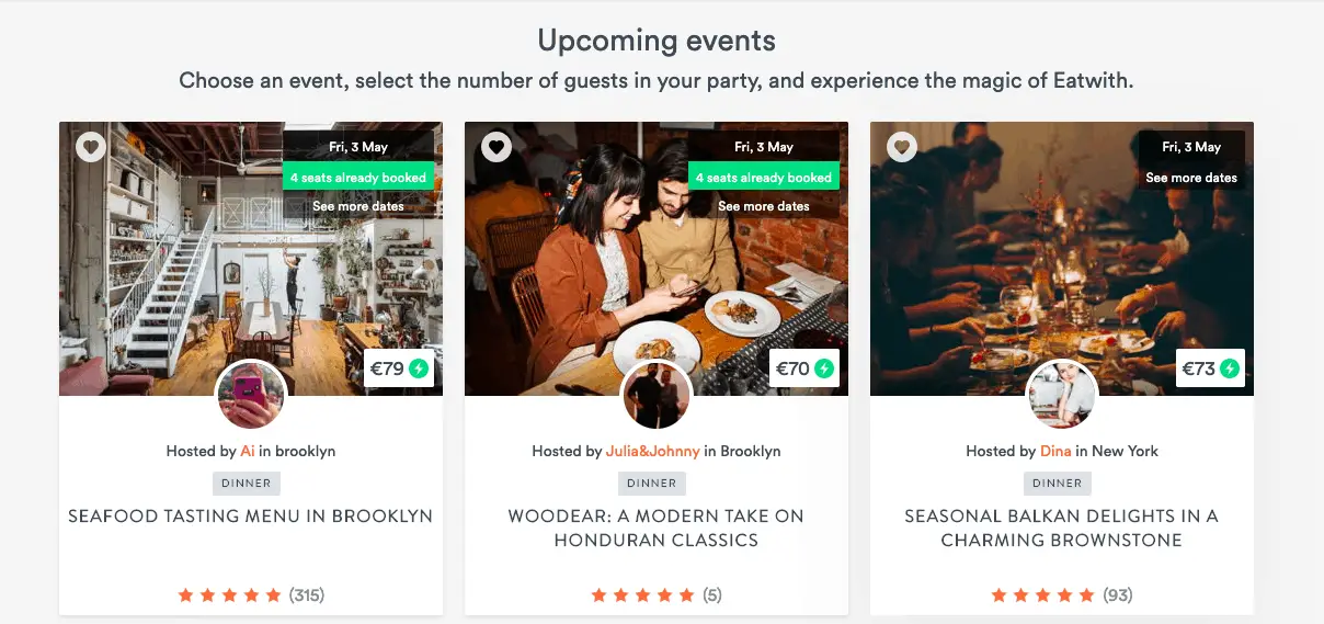 Eatwith.com popular in Manhattan