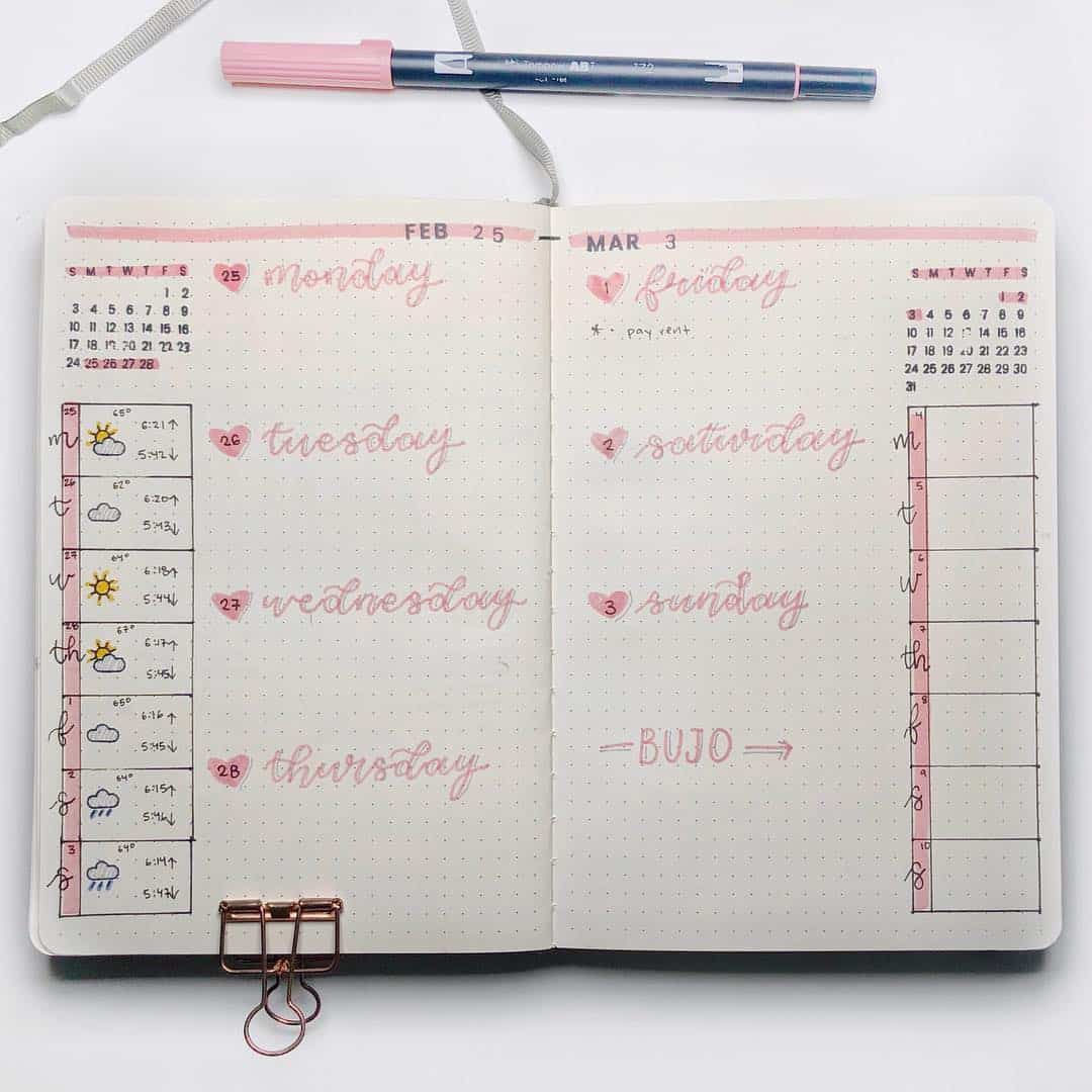 bullet journal spreads for work bullet journal spreads for work