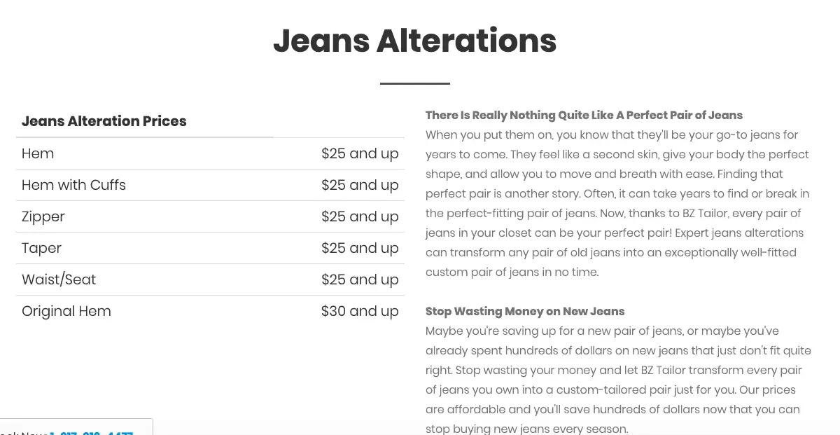 bztailor-com Jeans alterations