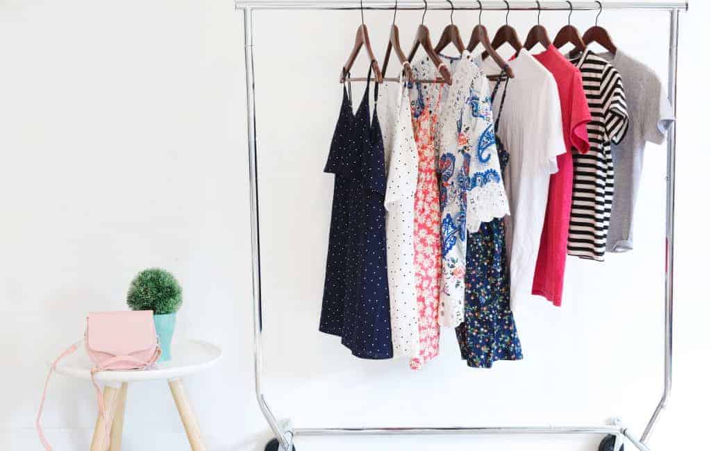 rack of womens clothing