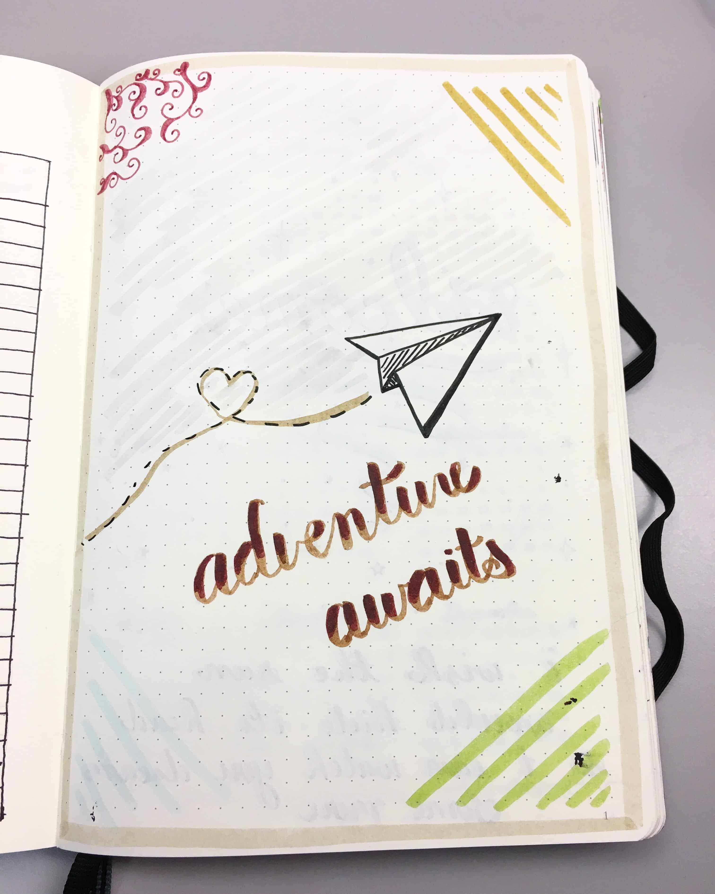 bullet journal first page