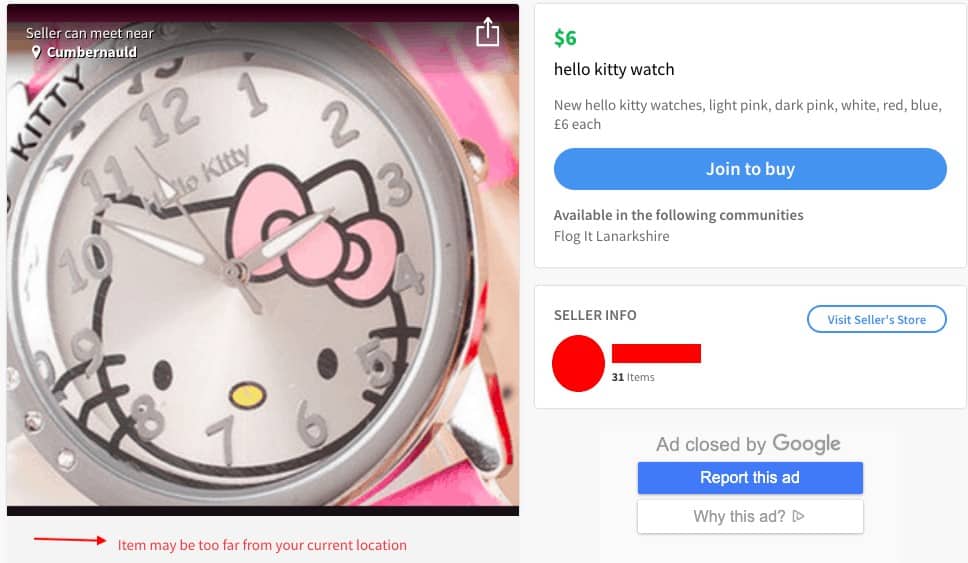 Hello Kitty Watch VarageSale