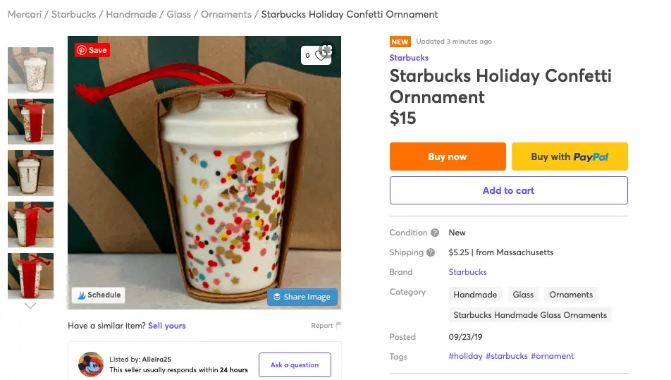 Holiday Confetti Ornament - Mercari