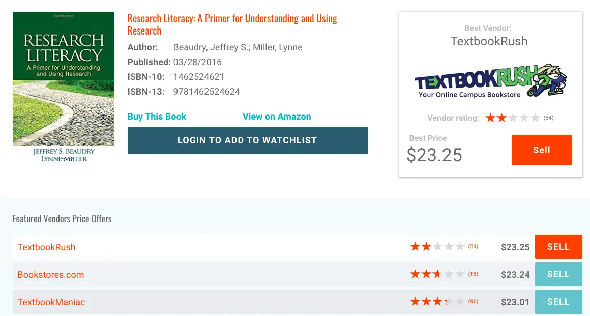 Research Literacy - BookScouter