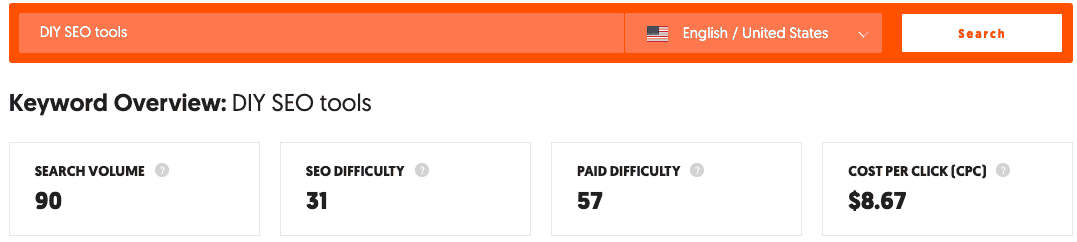 DIY SEO tools - kw research