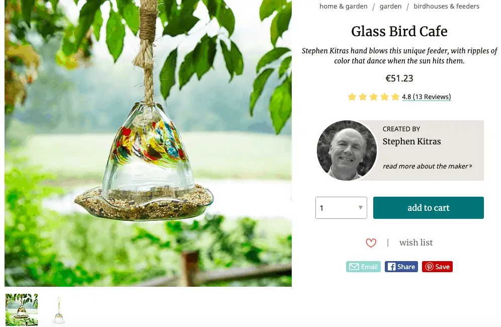 Glass bird cafe - Uncommon Goods