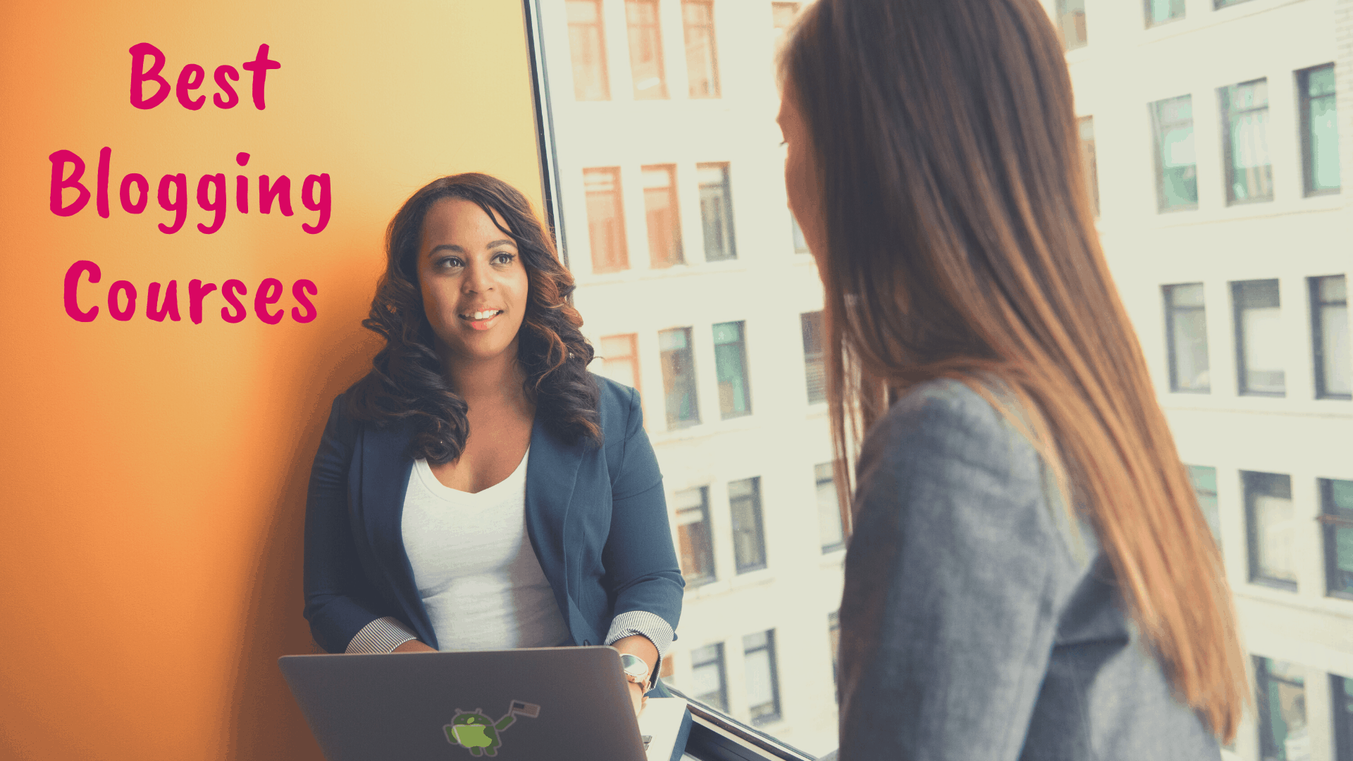 two entrepreneurial woman chatting
