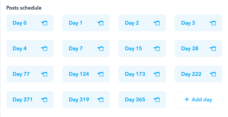 Evergreen post schedule