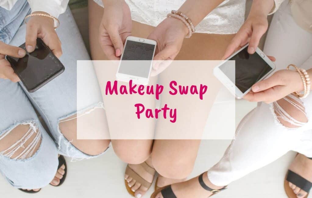 Save money on makeup, save money on lipstick, save money on eye shadow, save money on foundation - makeup swap party