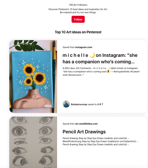 Art topics on Pinterest