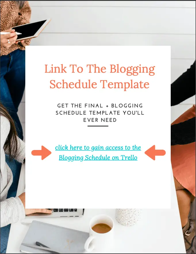 Blogging Schedule template - cover pic