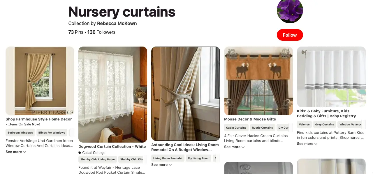 pretty nursery curtain - clickthrough from Google