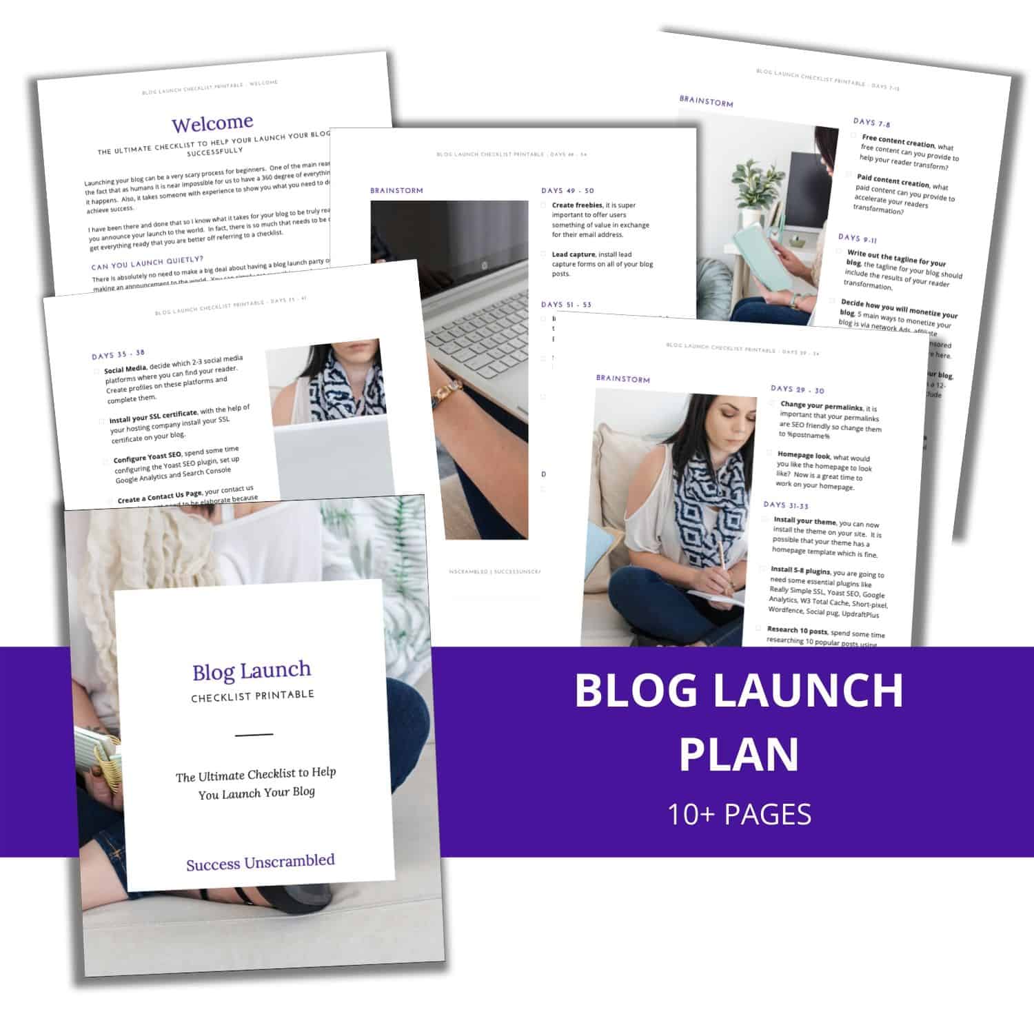 Blog Launch Checklist - 6 Page Graphic