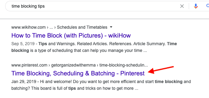 time blocking tips via Google
