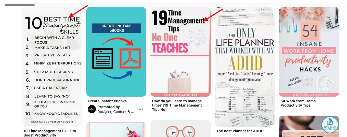 time management - pin ranking in 1st place