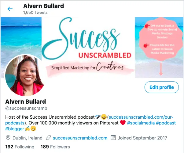 Success Unscrambled - Twitter profile