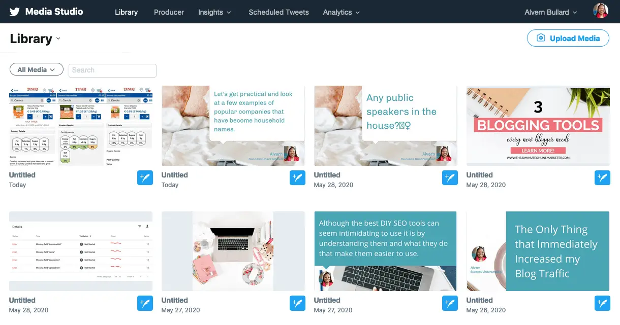Twitter Media Studio screenshot