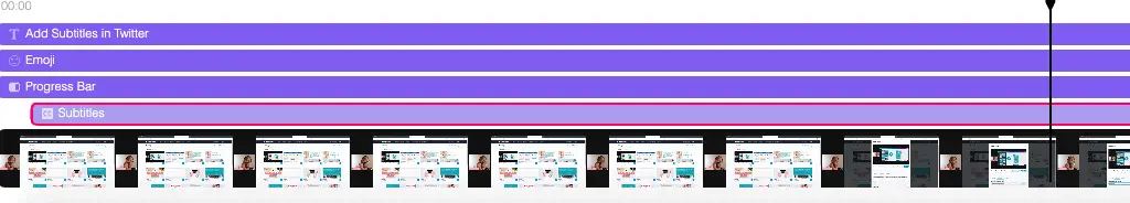 Veed - video editing timeline