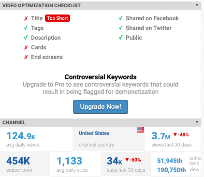 Video optimisation + Channel