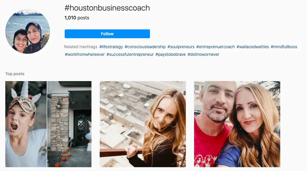 Houston Business Coach Hashtag