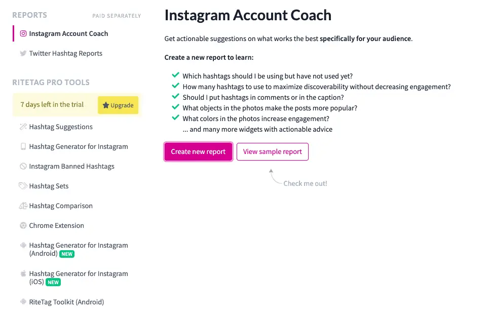 Instagram Account Coach