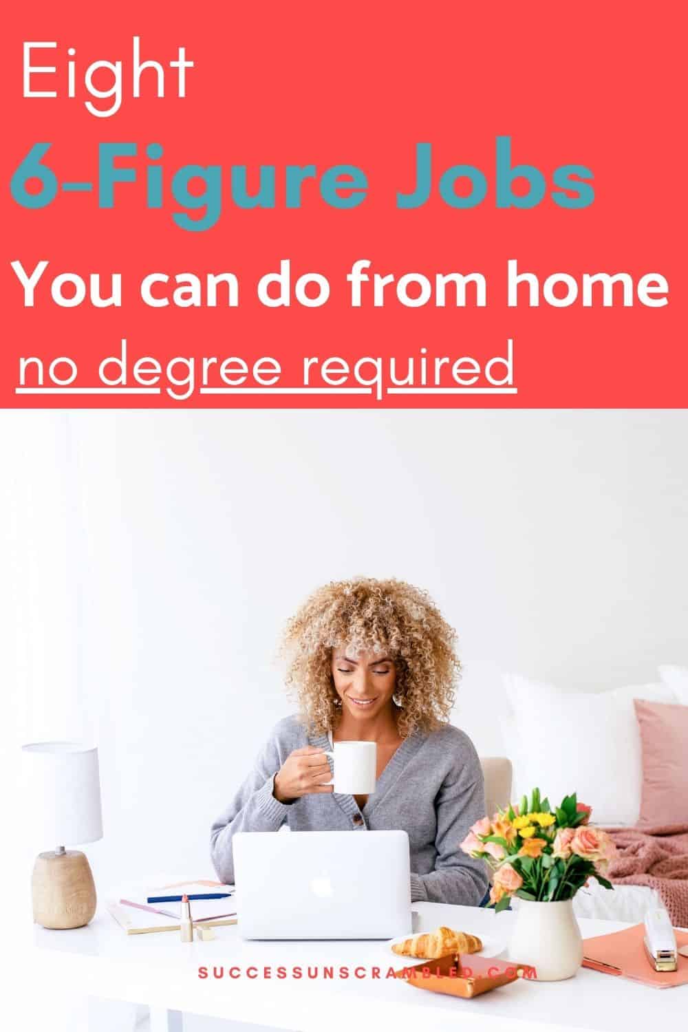 6 Figure Jobs salary you can do from home Pin