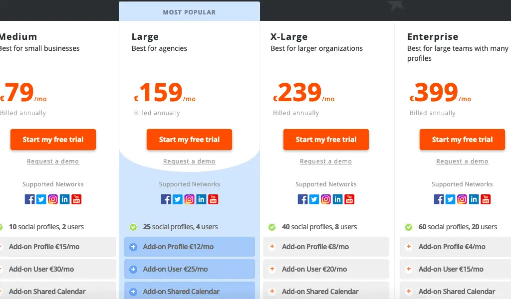 Agorapulse pricing