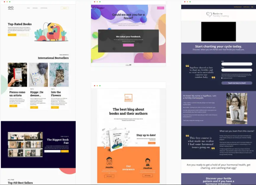 MailerLite landing page templates