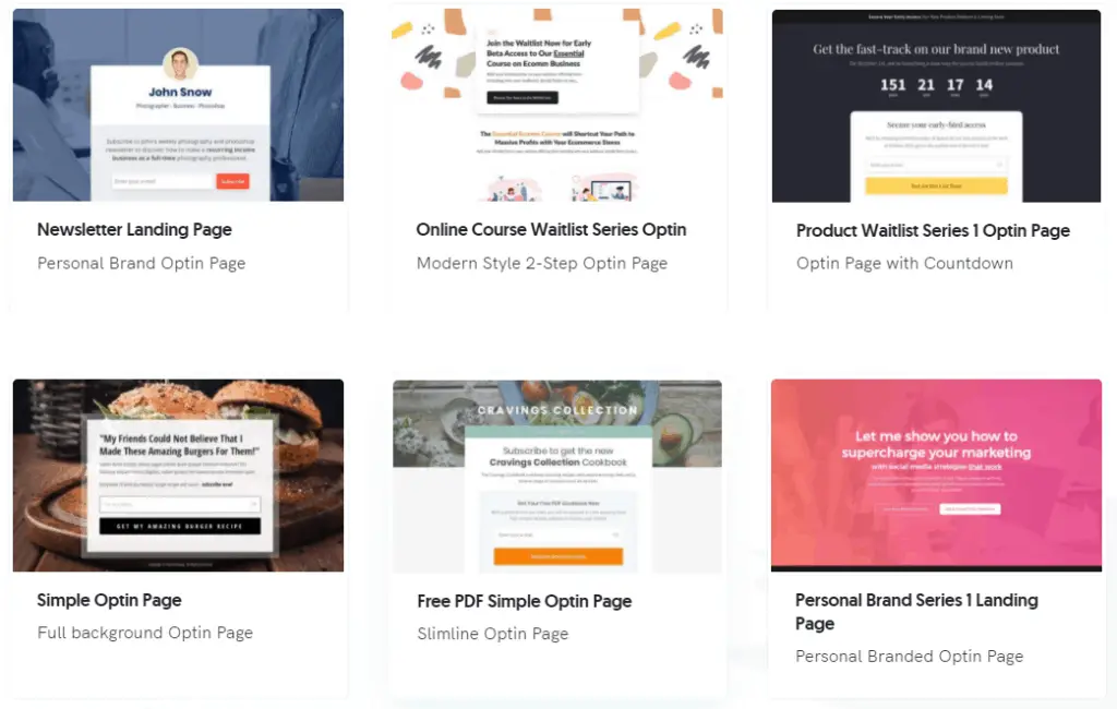 OptimizePress landing page templates