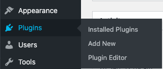 Plugins setting from WordPress Dashboard