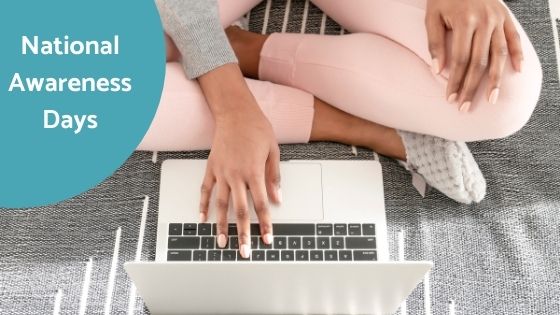 woman's hand on a keyboard